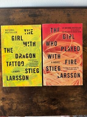 Stieg Larsson Millennium Series Book Lot Dragon Tattoo Played With Fire (2 books